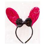 Cerc cu urechiuse de iepure cu bant. lucioase. cu lumina 77-3