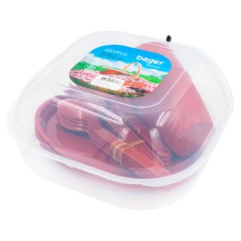 Посуда для пикника Joyful BG-713 21шт - купить, цены на BONUS - фото 3