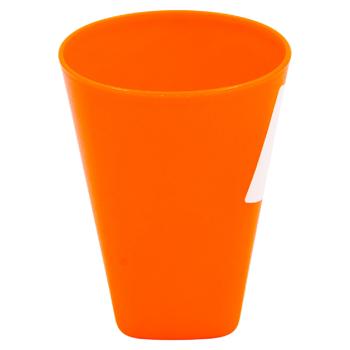 Стаканчик пластиковый Funny оранжевый - купить, цены на BONUS - фото 1