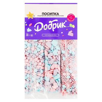 Сладкий декор Добрик Перламутровый Пасхальный Микс 30г - купить, цены на BONUS - фото 1