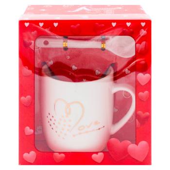 Cana Love cu lingura alba 210ml - cumpărați, prețuri pentru BONUS - foto 2