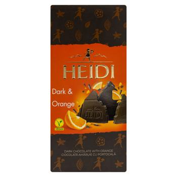 Шоколад черный Heidi с апельсином 80г - купить, цены на BONUS - фото 1