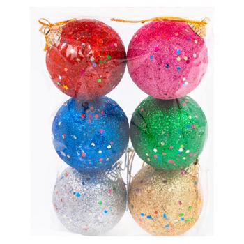 Globuri pentru brad color luci 50mm 6buc - cumpărați, prețuri pentru BONUS - foto 1