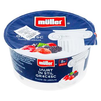 Йогурт Muller Греческий Ягоды 140г - купить, цены на BONUS - фото 1