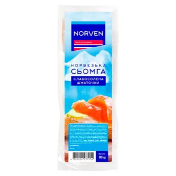 Семга Norven слабосоленая кусочки 180г - купить, цены на METRO - фото 1