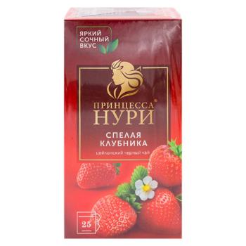 Чай черный Принцесса Нури Клубника в пакетиках 1,5г*25шт - купить, цены на BONUS - фото 2