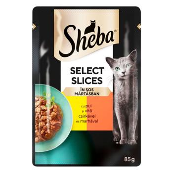 Корм влажный Sheba с говядиной и курицей для кошек 85г - купить, цены на BONUS - фото 1