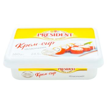 Crema de branza President 24.5% 180g - cumpărați, prețuri pentru BONUS - foto 1