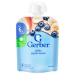 Пюре Gerber Яблоко/бананы/черника 80г