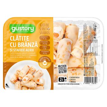 Блины Gustory c творогом и изюмом 290г - купить, цены на BONUS - фото 1