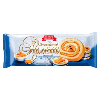Рулет RUSSKII BISKVIT с молочной начинкой 150 г - купить, цены на BONUS - фото 1