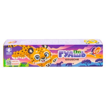 Гуашь Луч Zoo 6 цветов в баночках 125г - купить, цены на BONUS - фото 2