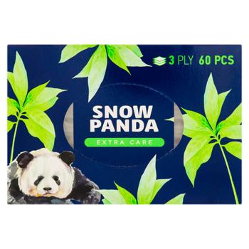 Салфетки косметические Cнежная Панда Extra Care 3 слоя 60шт - купить, цены на BONUS - фото 1