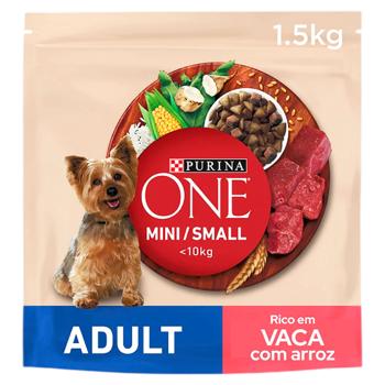 Hrana uscata One Mini Dog Adult cu vita si orez pentru câini 1.5kg - cumpărați, prețuri pentru BONUS - foto 1