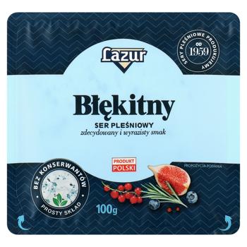 Сыр Lazur Blue semitare с плесенью 50% 100г - купить, цены на BONUS - фото 1