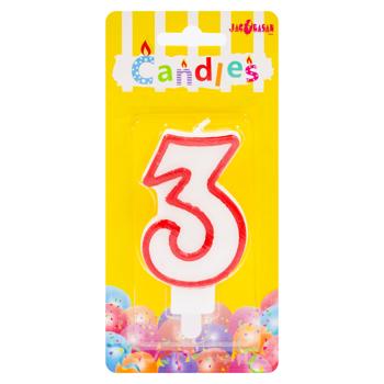 Luminare torta cifra 3 - cumpărați, prețuri pentru BONUS - foto 1