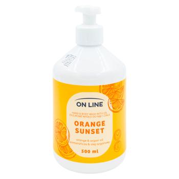 Мыло жидкое On Line Orange Sunset 500мл - купить, цены на BONUS - фото 1