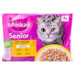Hrana p/u pisici Whiskas Pui Senior 4x85g