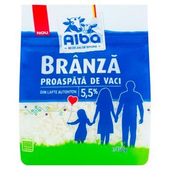 Branza proaspata de vaci Alba 5.5%  350g - купить, цены на BONUS - фото 1