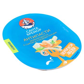 Коктейль из морепродуктов Санта Бремор Антипасти с сыром и красным перцем 180г - купить, цены на BONUS - фото 2