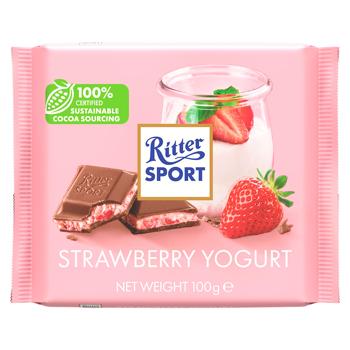 Ciocolata cu lapte Ritter Sport Iaurt capsune 100g - cumpărați, prețuri pentru BONUS - foto 1
