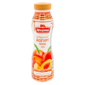 Йогурт Ferma персик 1,5% 250мл - купить, цены на BONUS - фото 1
