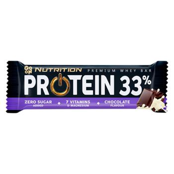 Batonas Proteic 33% Go On Nutrition ciocolata fără zahar 50g - cumpărați, prețuri pentru BONUS - foto 1