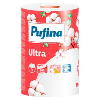 Prosop hartie Pufina 3str. 1buc 160 foi Ultra - cumpărați, prețuri pentru BONUS - foto 1