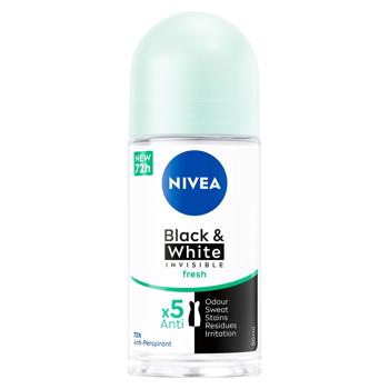 Deodorant roll-on Nivea Black&White Invisible Fresh 50ml - cumpărați, prețuri pentru BONUS - foto 1
