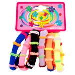 Elastic p/u par 6buc culori aprinse cu cercuri 180-1