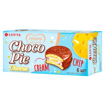 Biscuiti  Lotte Choco Pie Cremă de brânză 168g - cumpărați, prețuri pentru BONUS - foto 1