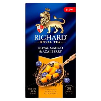 Ceai negru Richard Royal Mango&Acai berry in plicuri 2g*25buc - cumpărați, prețuri pentru BONUS - foto 1