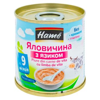 Пюре Hame Говядина с языком 100г - купить, цены на BONUS - фото 1