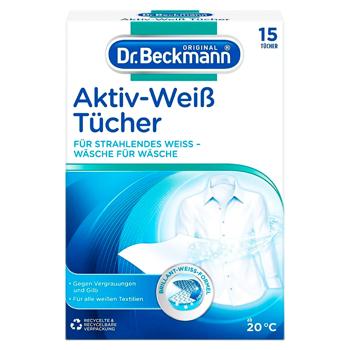Салфетки Dr.Beckmann отбеливающие 15шт - купить, цены на BONUS - фото 1