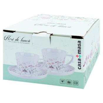 Set cani Flori de Lunca 2buc 250ml - купить, цены на BONUS - фото 1