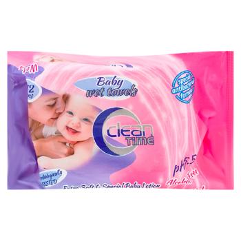 Салфетки влажные Clean Time для детей  72шт - купить, цены на BONUS - фото 1
