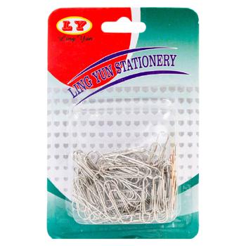 Набор скрепки металлические 100шт - купить, цены на BONUS - фото 1