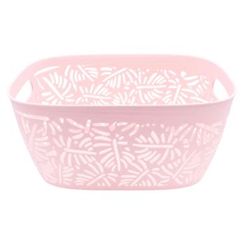 Корзина овальная пластиковая с крышкой, 34*25*16см - купить, цены на BONUS - фото 3