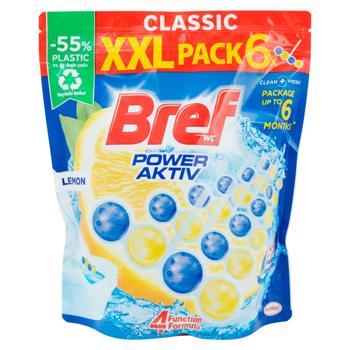 Odorizant WC Bref Aktiv Lemon 50g 6buc - cumpărați, prețuri pentru BONUS - foto 1