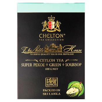 Чай зеленый/черный Chelton Super Pekoe Green Soursop 100г - купить, цены на BONUS - фото 1