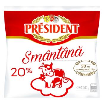 Smantana President 20% 450g - cumpărați, prețuri pentru BONUS - foto 1
