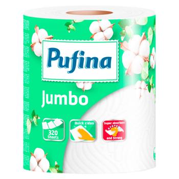 Prosop hartie Pufina 2str. 1buc 320 foi Jumbo - cumpărați, prețuri pentru BONUS - foto 1