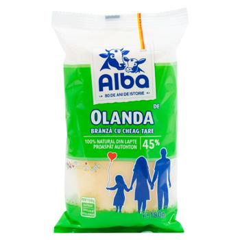 Сыр Alba Olanda твёрдый 45% 180г - купить, цены на BONUS - фото 1