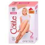 Ciorapi dame Conte 1/2 tension 40 2p bronz