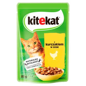 Hrană umedă Kitekat cu pui în sos pentru pisici 85g - cumpărați, prețuri pentru BONUS - foto 1