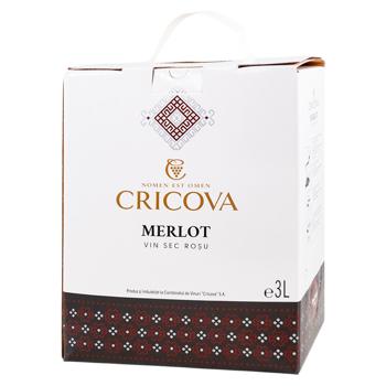 Vin Cricova National Merlot rosu sec 3l - cumpărați, prețuri pentru METRO - foto 1