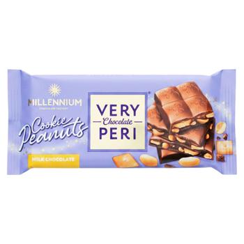 Ciocolata de lapte Millennium Very Peri Cookie Peanuts 100g - cumpărați, prețuri pentru BONUS - foto 1