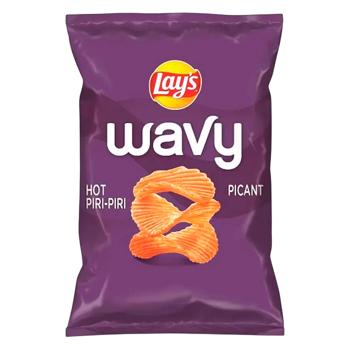 Chips Lays Wavy Piri Piri 115g - cumpărați, prețuri pentru BONUS - foto 1