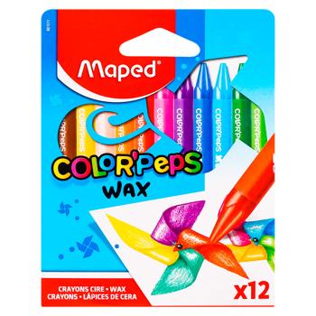 Creioane din ceara MAPED 12 culori - купить, цены на BONUS - фото 1