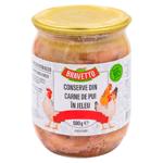 Carne de pui Bravetto in suc propriu 500g
